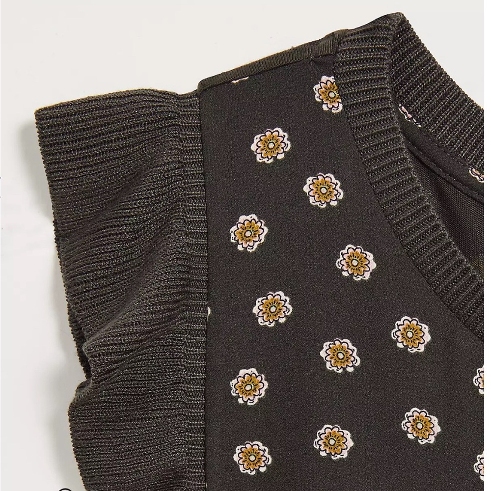Loft Size S Rib Trim Mixed Media Shell - Picture 3 of 6